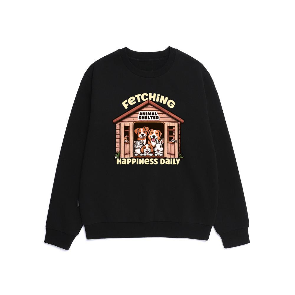 Animal Shelter Fetching Happiness Daily Dog Lover Sweatshirt
