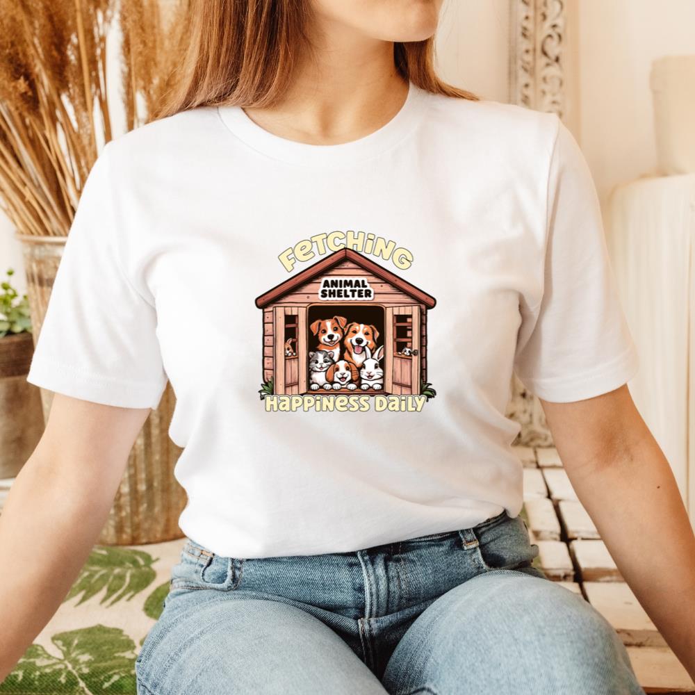 Animal Shelter Fetching Happiness Daily Dog Lover T-Shirt