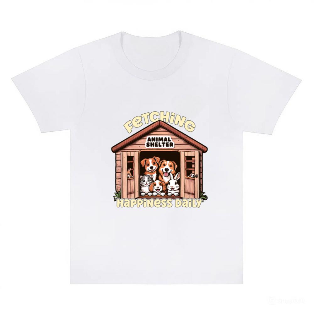 Animal Shelter Fetching Happiness Daily Dog Lover T-Shirts