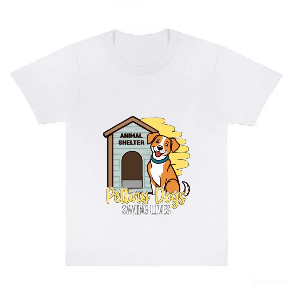 Animal Shelter Petting Dogs Saving Lives Dog Lover T-Shirt