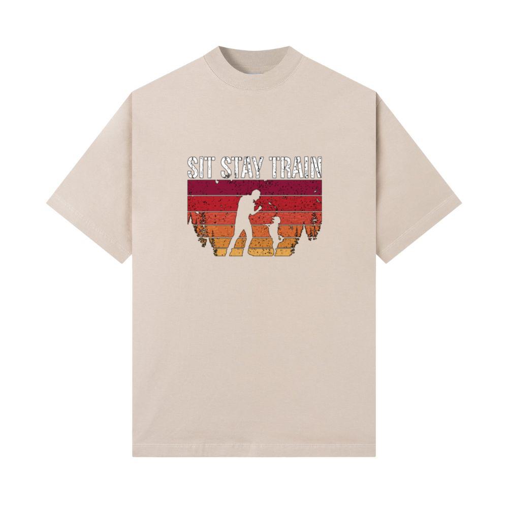 Animal Trainer Sit Stay Train Retro Dog Training T-Shirts