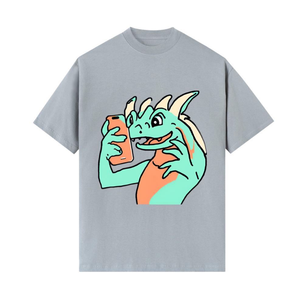 AnimeStyle Dragon Taking a Selfie Fun and Quirk TShirts Shirtcount