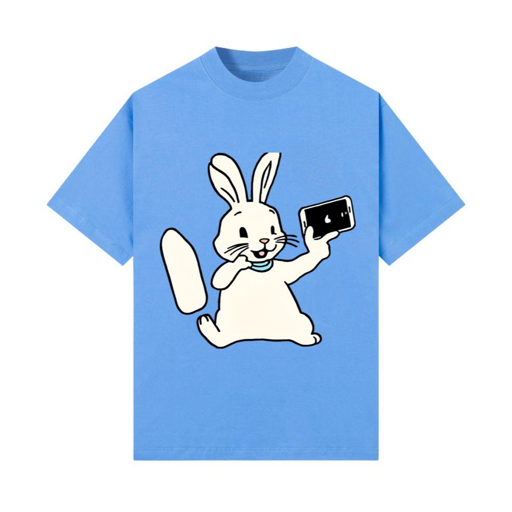 AnimeStyle Rabbit Taking a Selfie TShirts Shirtcount
