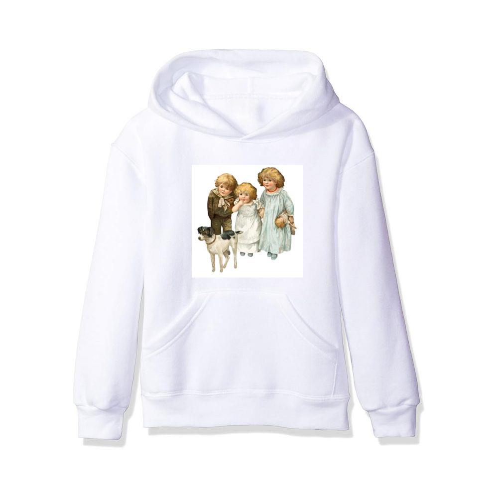 Antique Children with a Pet Hoodies