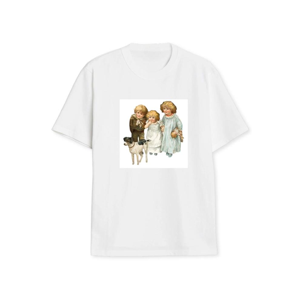 Antique Children with a Pet T-Shirts