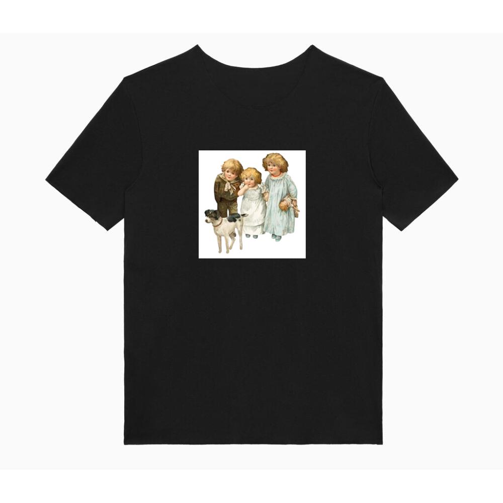 Antique Children with a Pet TShirts Tickertaz