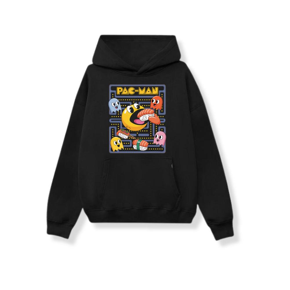 Arcade Game Retro Monster Cartoon Design Hoodie