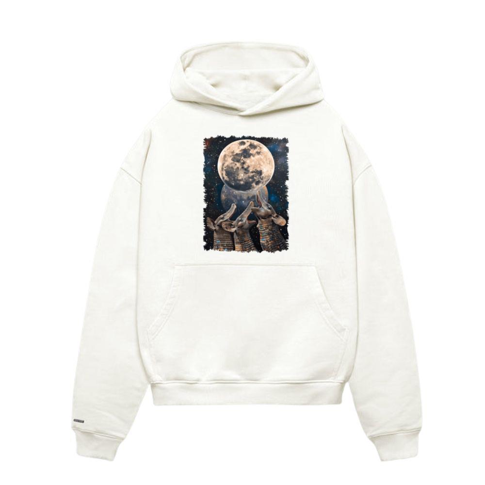 Armadillo Animal Howling Moon Hoodie