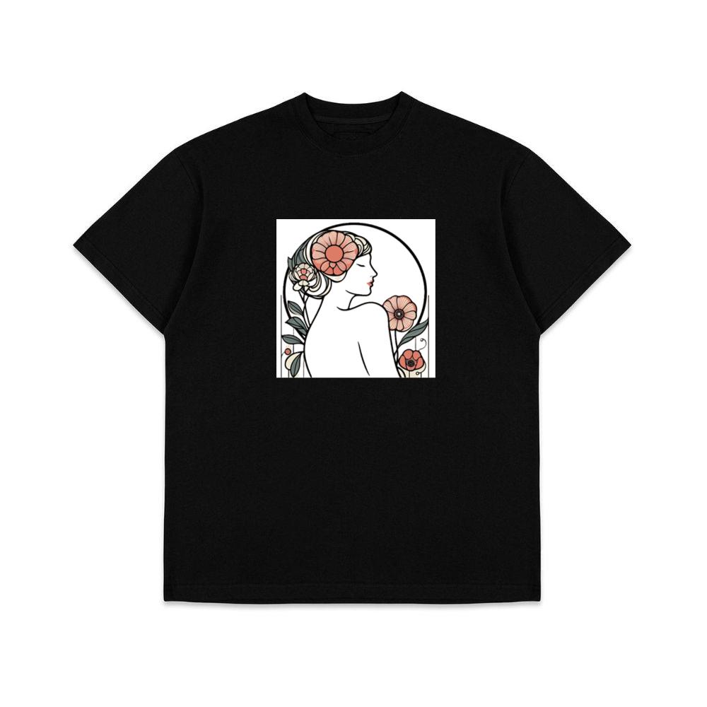 Art Nouveau Woman with Floral Adornments T-Shirts