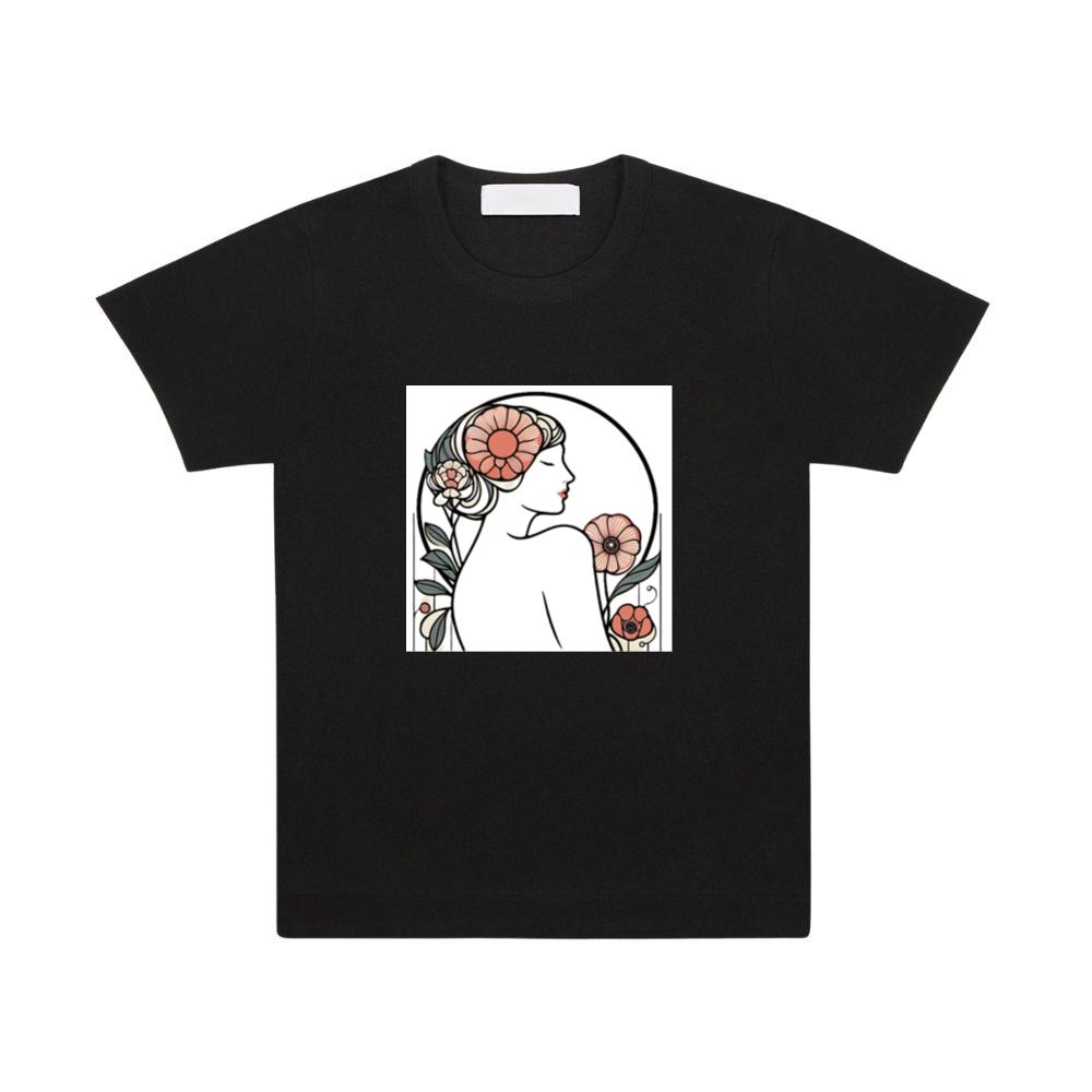 Art Nouveau Woman with Floral Adornments T-Shirts