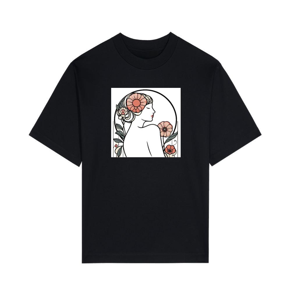 Art Nouveau Woman with Floral Adornments T-Shirts