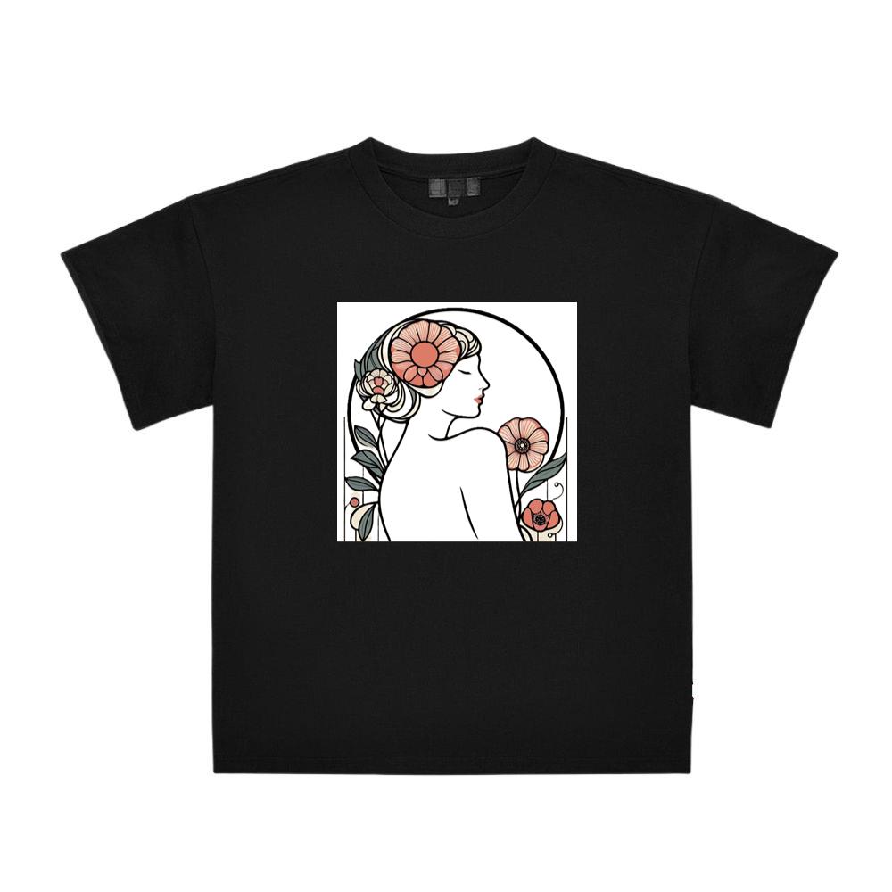 Art Nouveau Woman with Floral Adornments T-Shirts