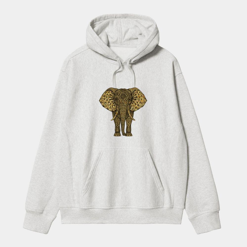Artistic Gold Elephant Hoodie