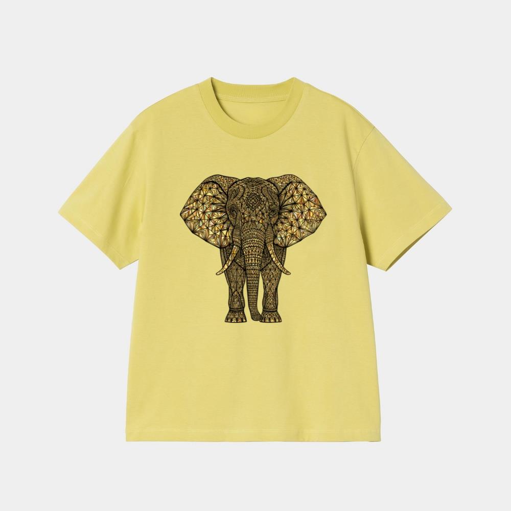 Artistic Gold Elephant T-Shirt - Image 3