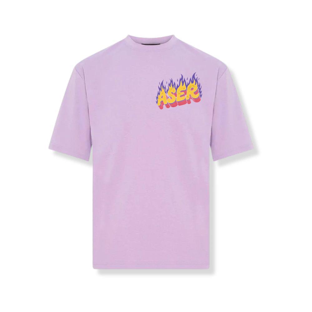 Aser Fire Retro Lettering Graphic T-Shirt - Image 3