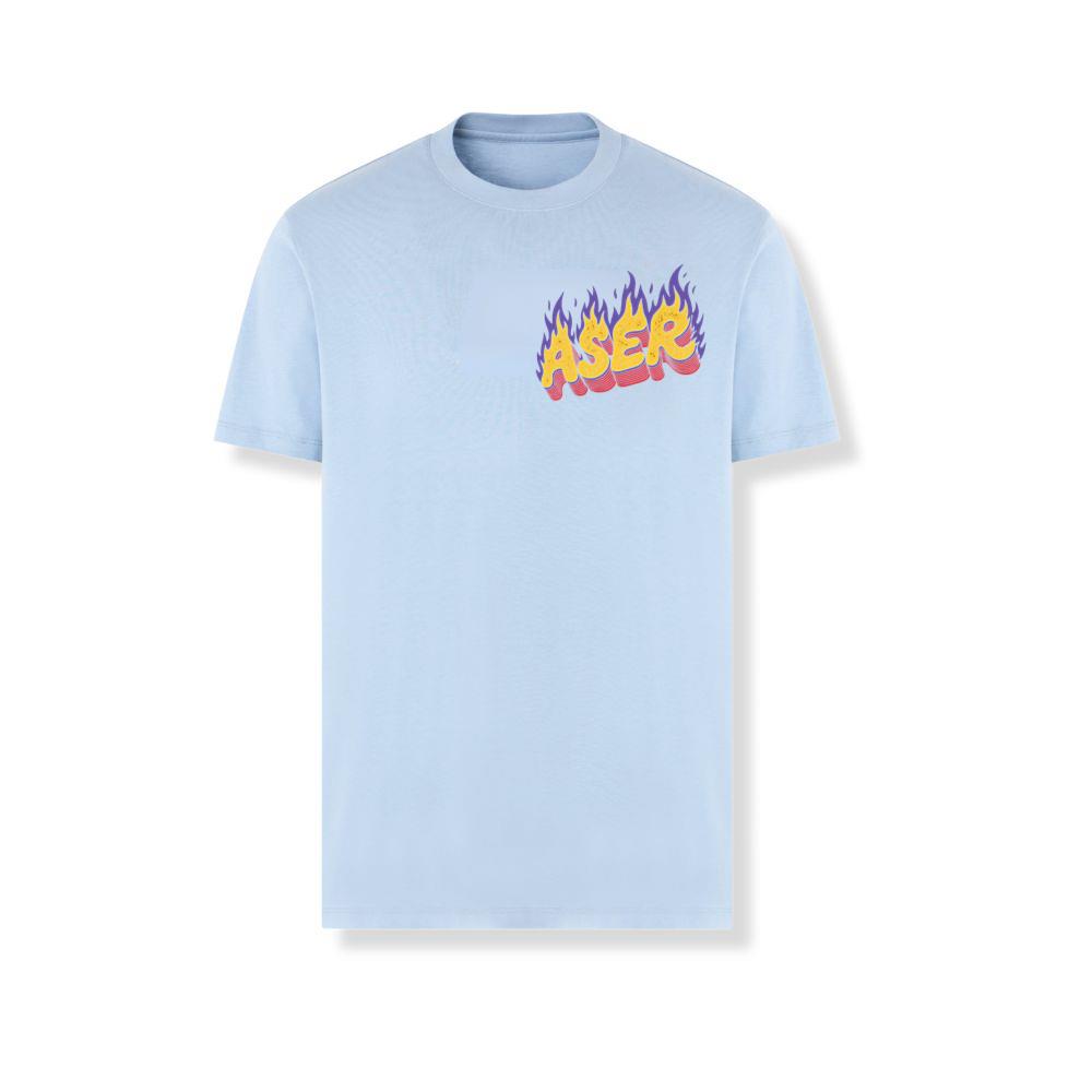 Aser Fire Retro Lettering Graphic T-Shirts - Image 3