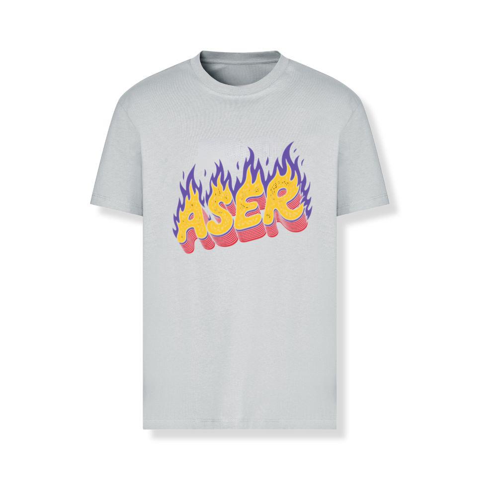 Aser Fire Retro Lettering Graphic T-Shirts - Image 4