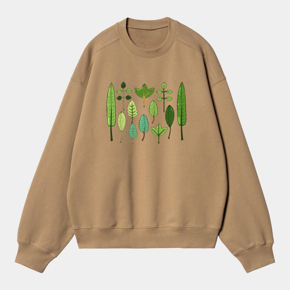 Assorted Green Leaves Collection Sweatshirt