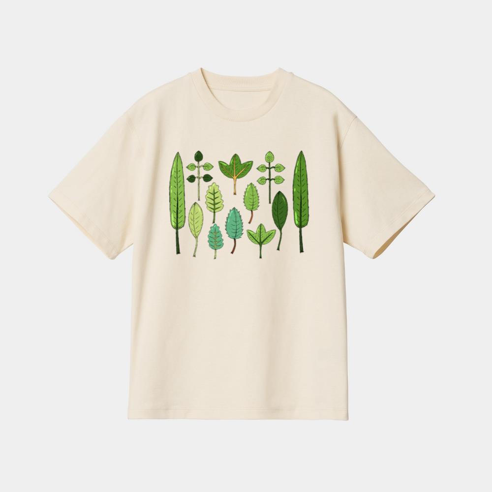 Assorted Green Leaves Collection T-Shirt - Image 4