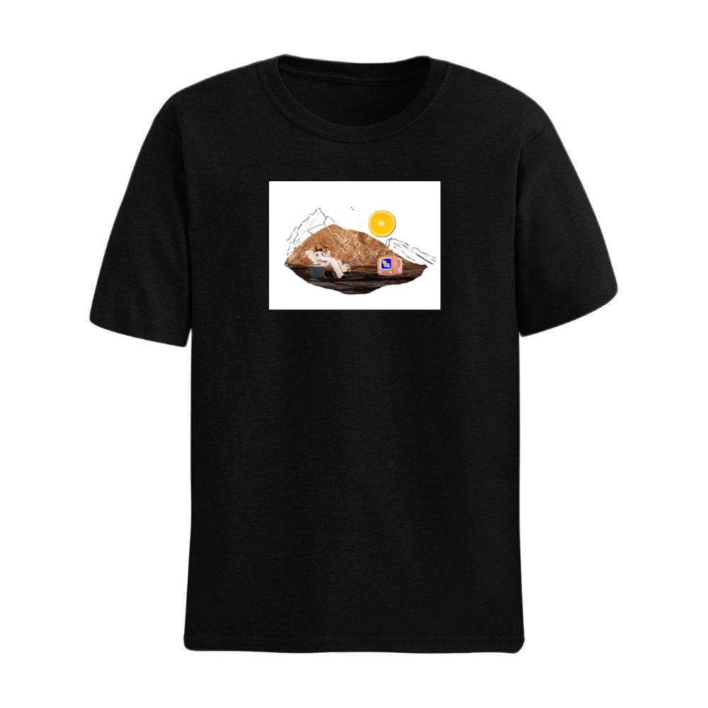 Astronaut Relaxing on Moon with TV T-Shirts