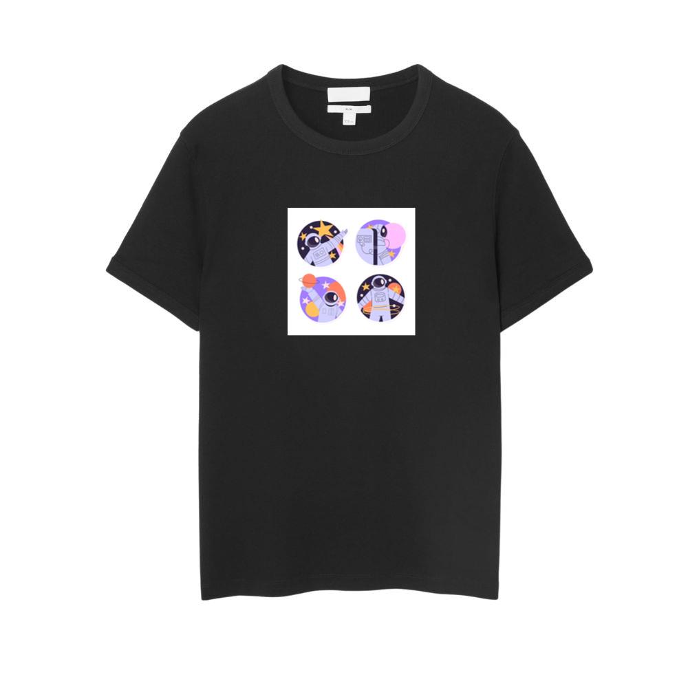 Astronaut Stickers with Stars and Planets T-Shirts