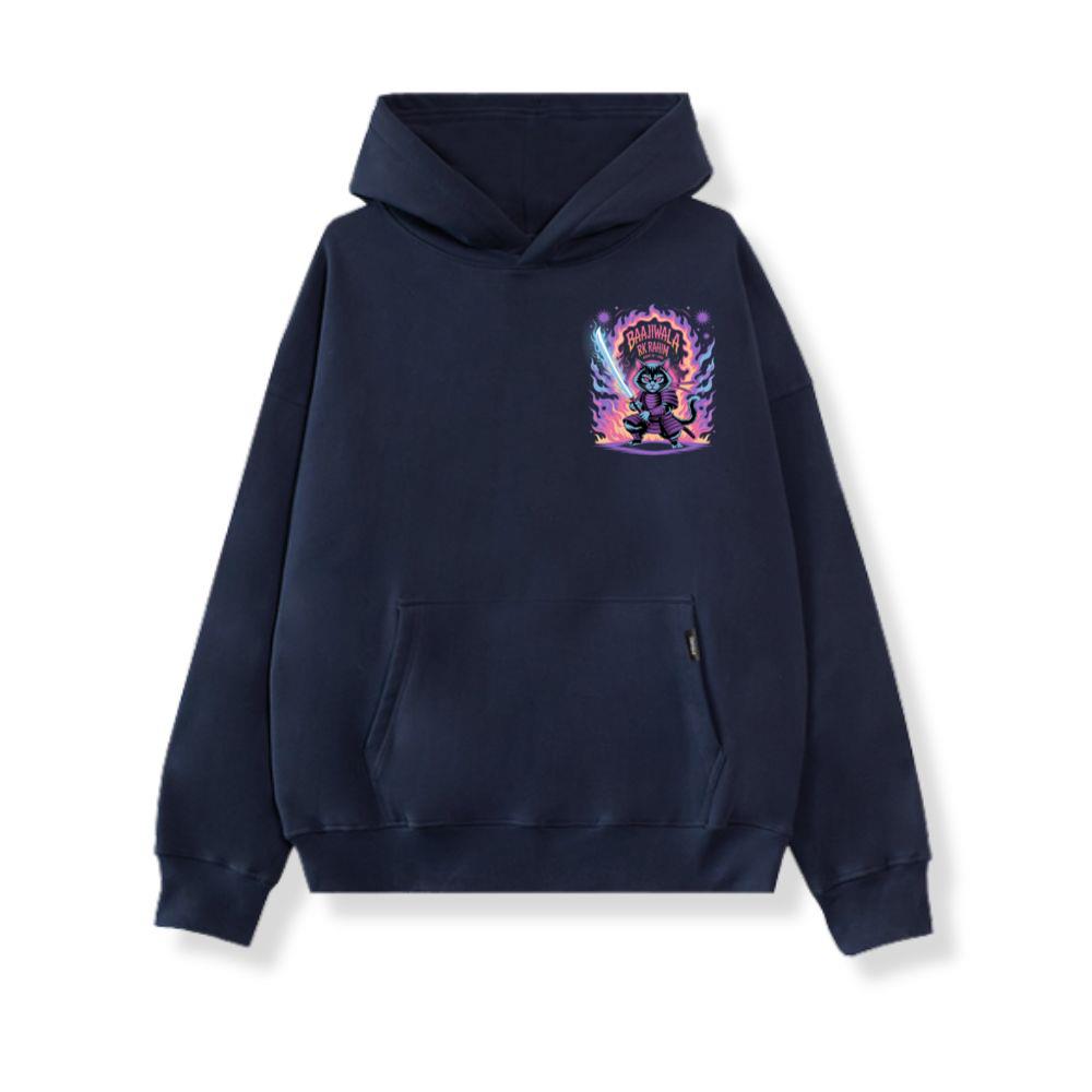 Baajiwala Ninja Cat Warrior Neon Graphic Hoodie - Image 2