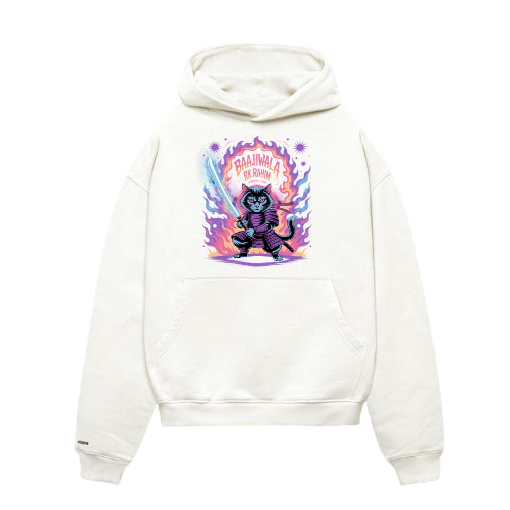 Baajiwala Ninja Cat Warrior Neon Graphic Hoodies