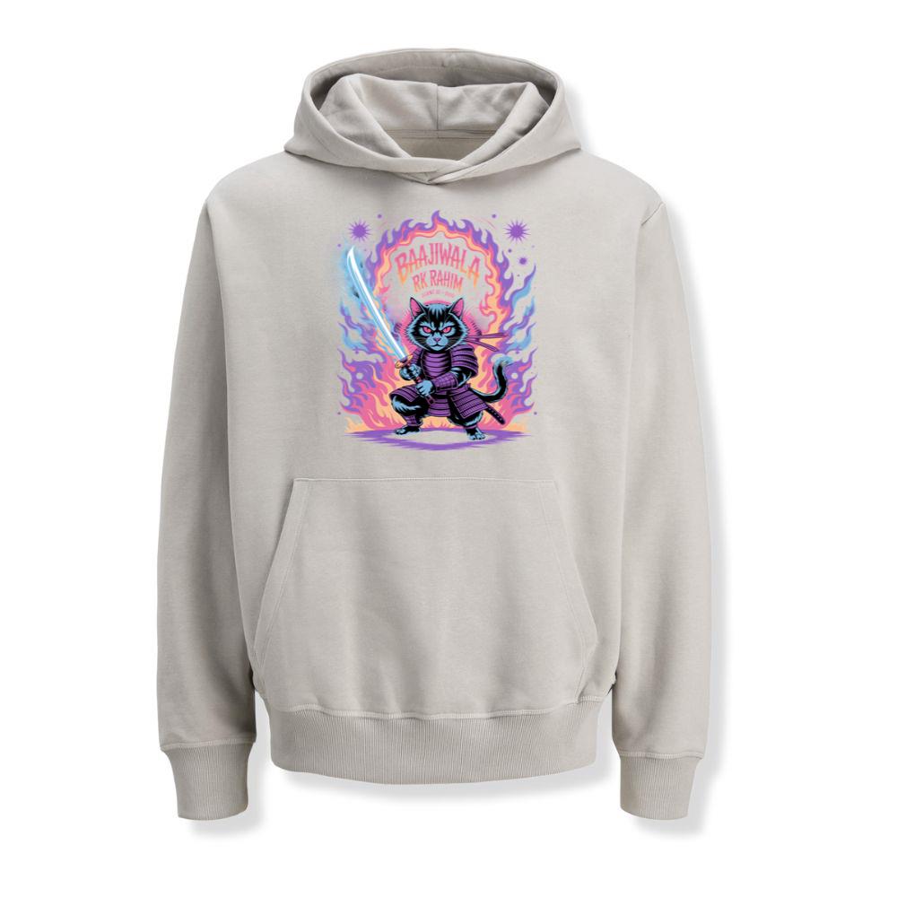 Baajiwala Ninja Cat Warrior Neon Graphic Hoodies