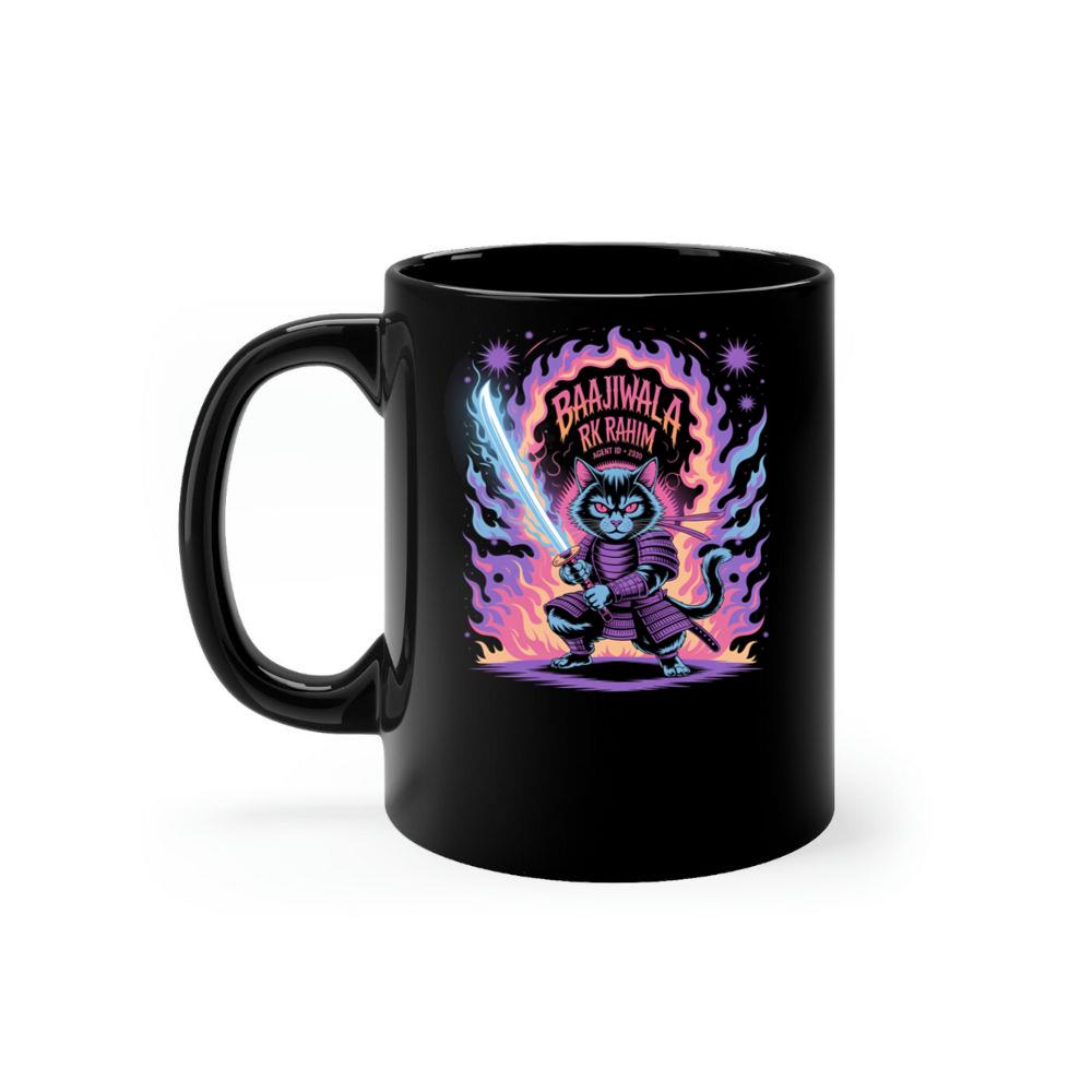 Baajiwala Ninja Cat Warrior Neon Graphic Mug