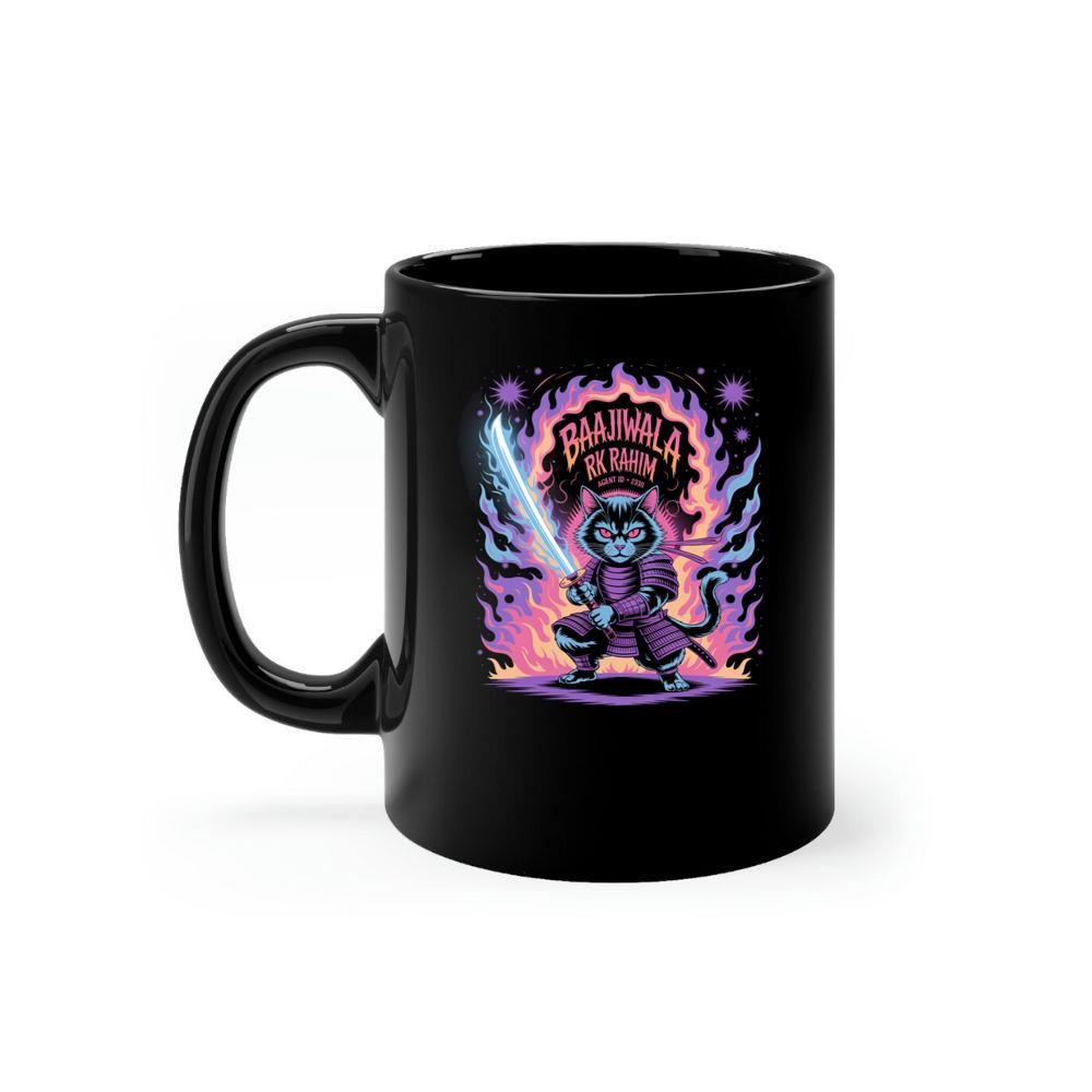 Baajiwala Ninja Cat Warrior Neon Graphic Mug