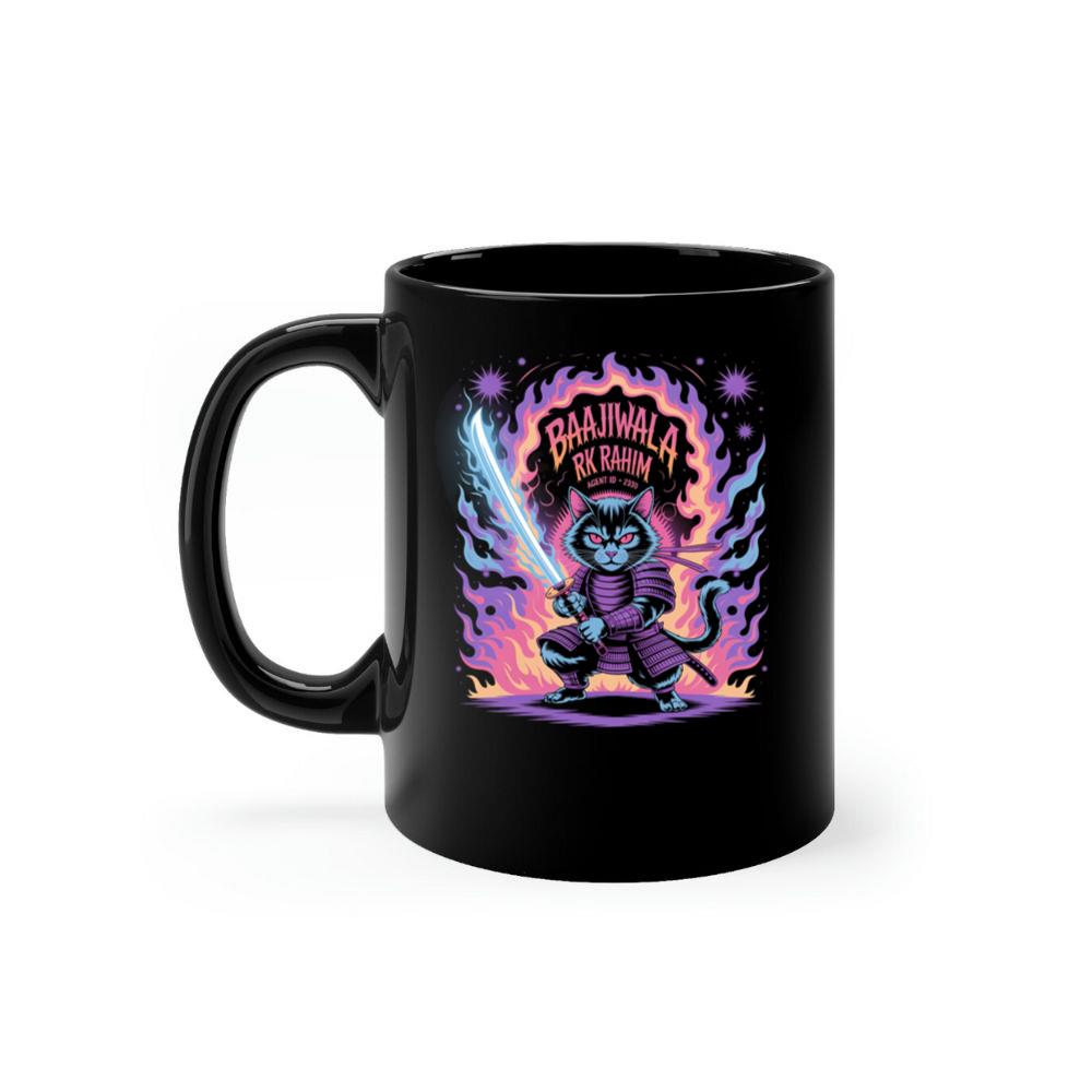 Baajiwala Ninja Cat Warrior Neon Graphic Mug