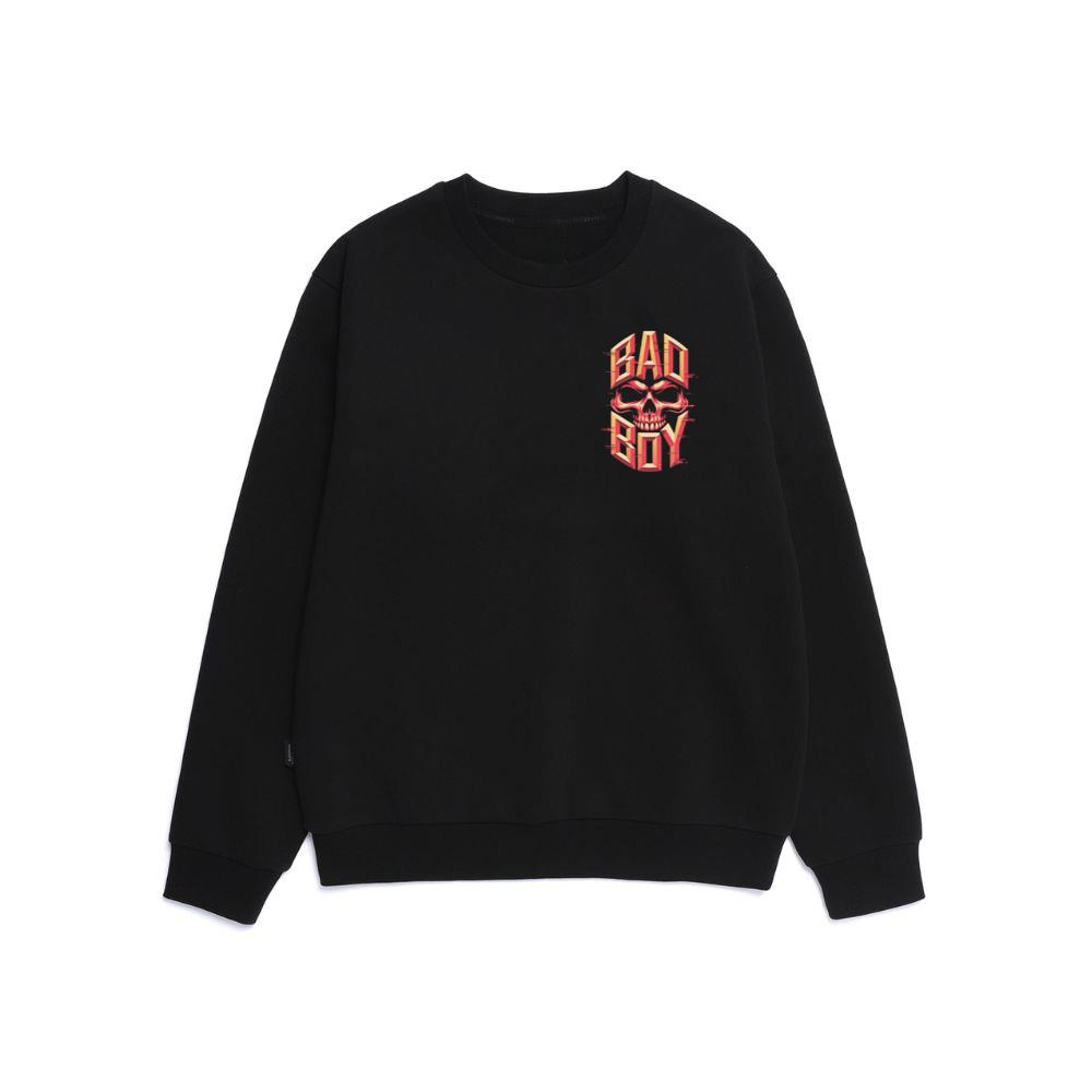 Bad Boy Skull Red Flames Gothic Style Sweatshirt