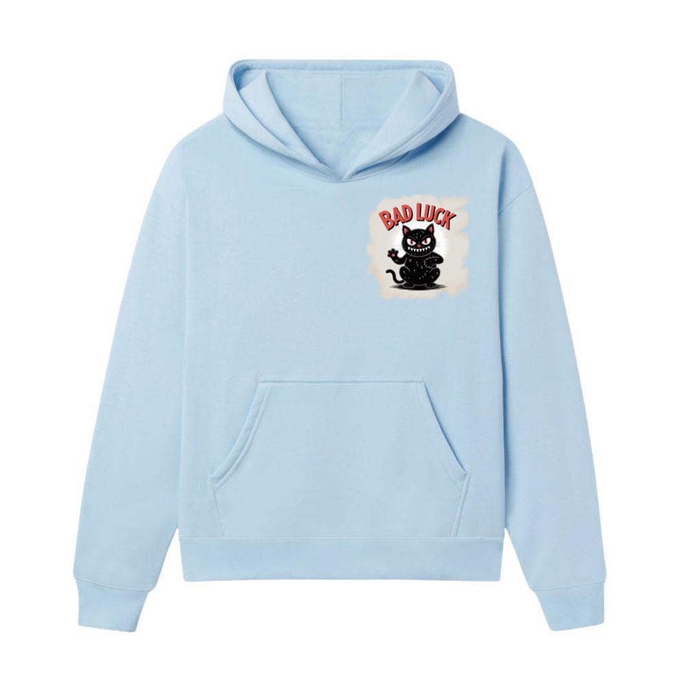 Bad Luck Black Cat Retro Cartoon Design Hoodie