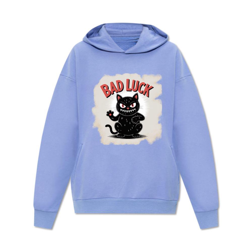 Bad Luck Black Cat Retro Cartoon Design Hoodie
