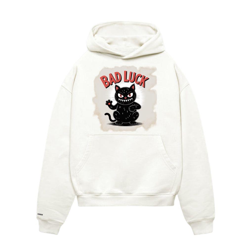 Bad Luck Black Cat Retro Cartoon Design Hoodie