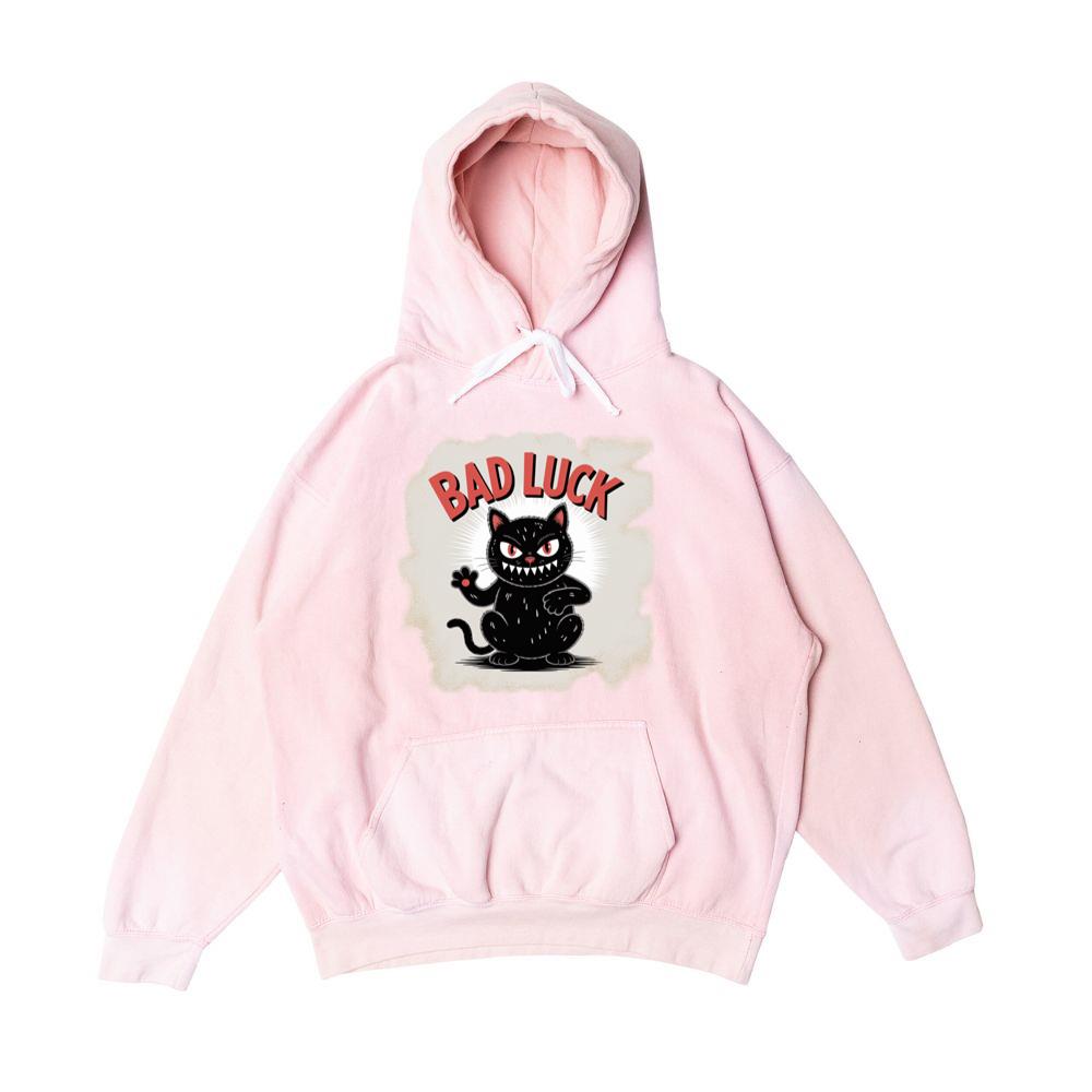 Bad Luck Black Cat Retro Cartoon Design Hoodie