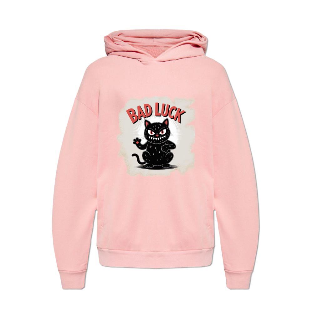 Bad Luck Black Cat Retro Cartoon Design Hoodies