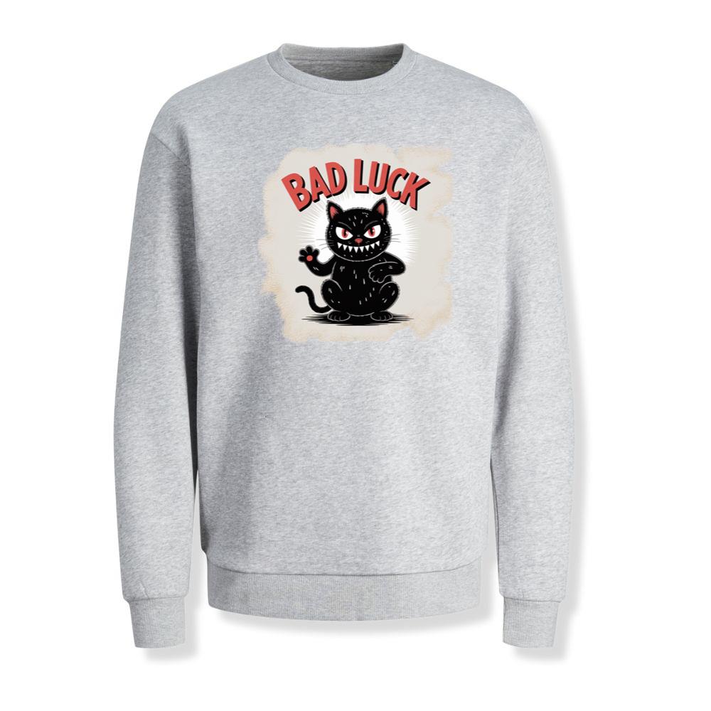 Bad Luck Black Cat Retro Cartoon Design Sweatshirt