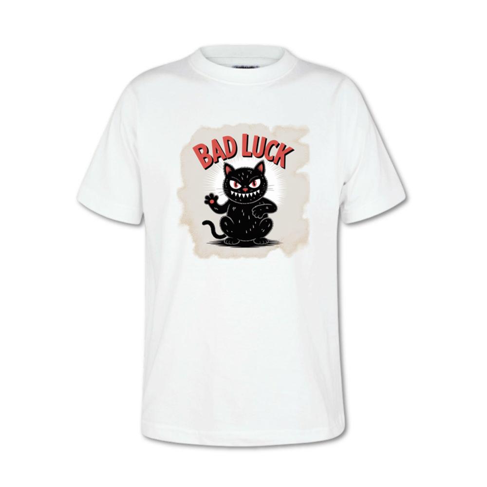 Bad Luck Black Cat Retro Cartoon Design T-Shirt