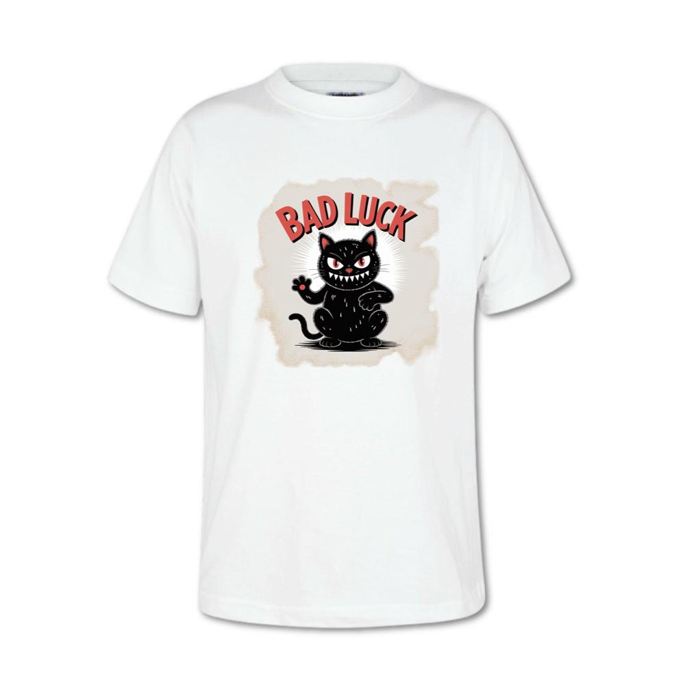 Bad Luck Black Cat Retro Cartoon Design T-Shirt