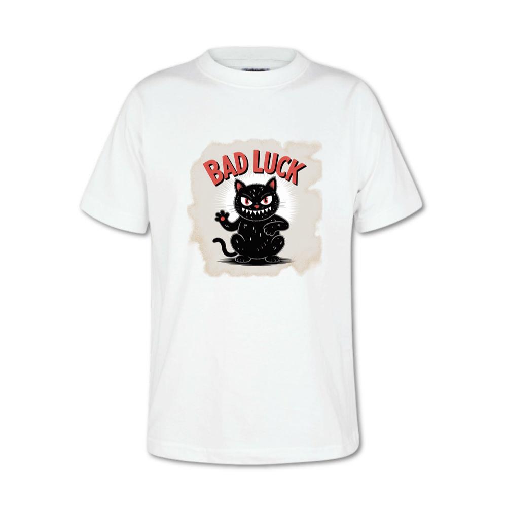 Bad Luck Black Cat Retro Cartoon Design T-Shirt