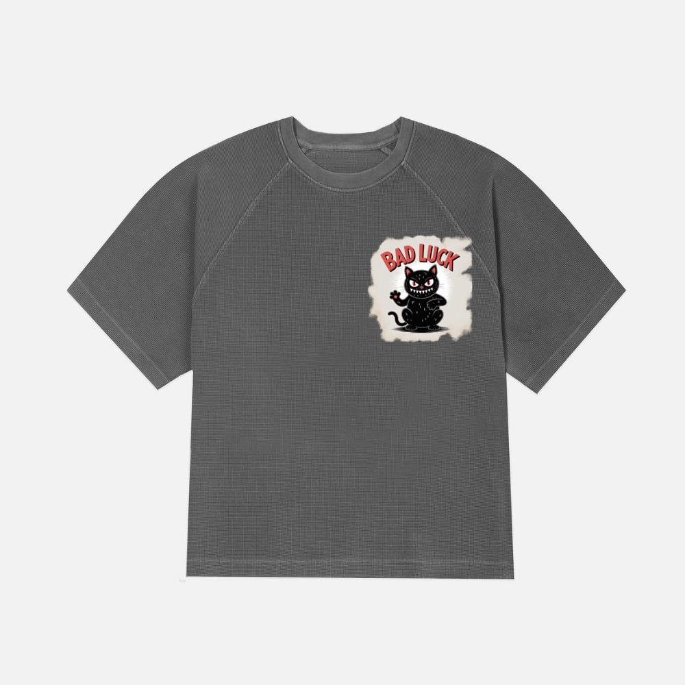 Bad Luck Black Cat Retro Cartoon Design T-Shirt