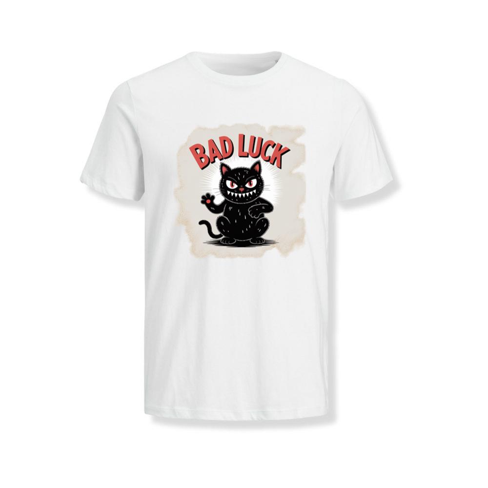 Bad Luck Black Cat Retro Cartoon Design T-Shirt