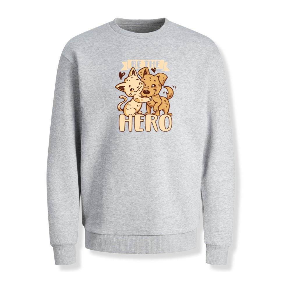 Be the Hero Rescue Cat and Dog Animal Rights Adoption Gift Sweatshirt