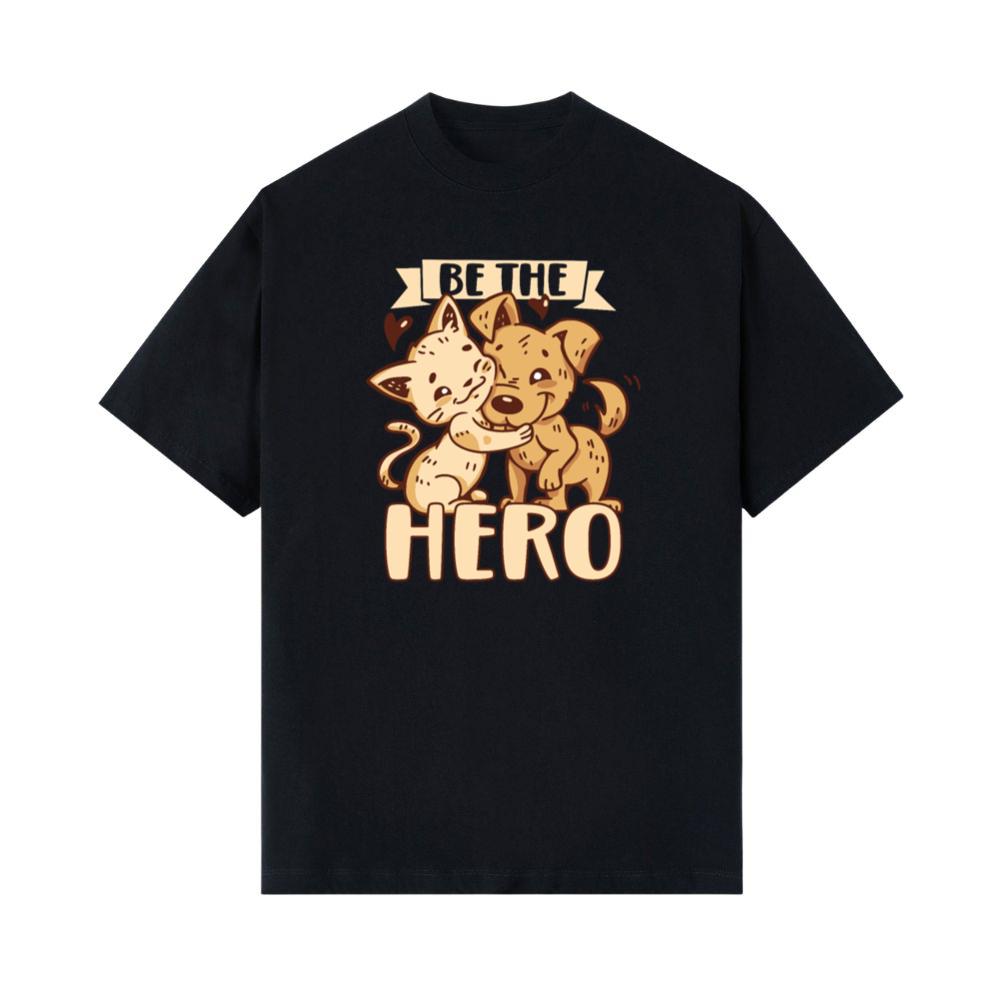 Be the Hero Rescue Cat and Dog Animal Rights Adoption Gift T-Shirt