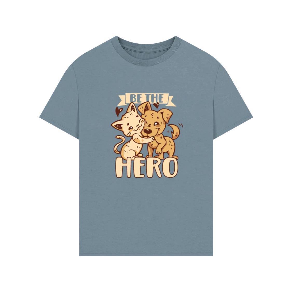 Be the Hero Rescue Cat and Dog Animal Rights Adoption Gift TShirts Anhand