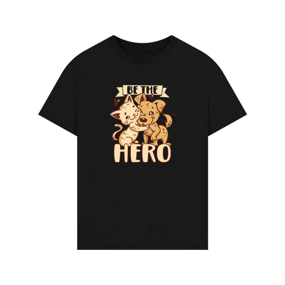 Be the Hero Rescue Cat and Dog Animal Rights Adoption Gift TShirts Anhand