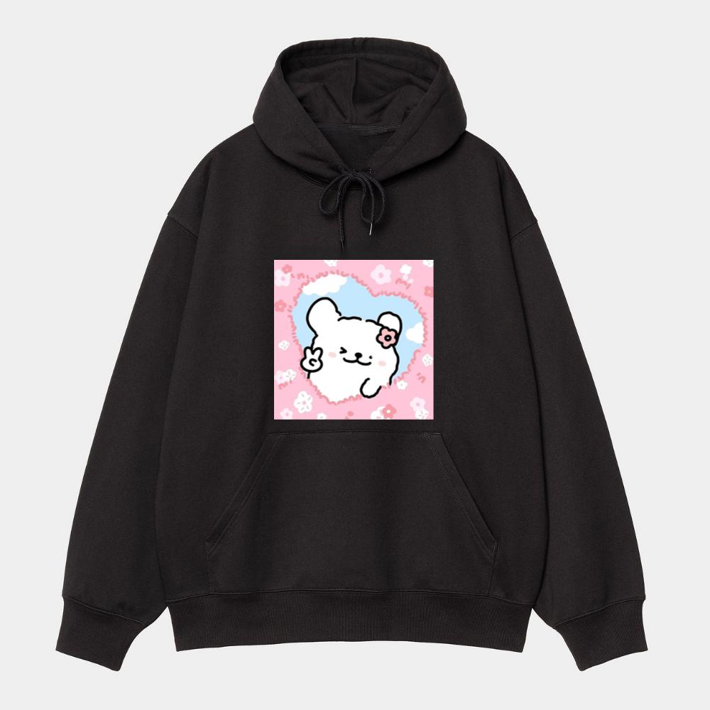 Beary Sweet Peace Sign Hoodie
