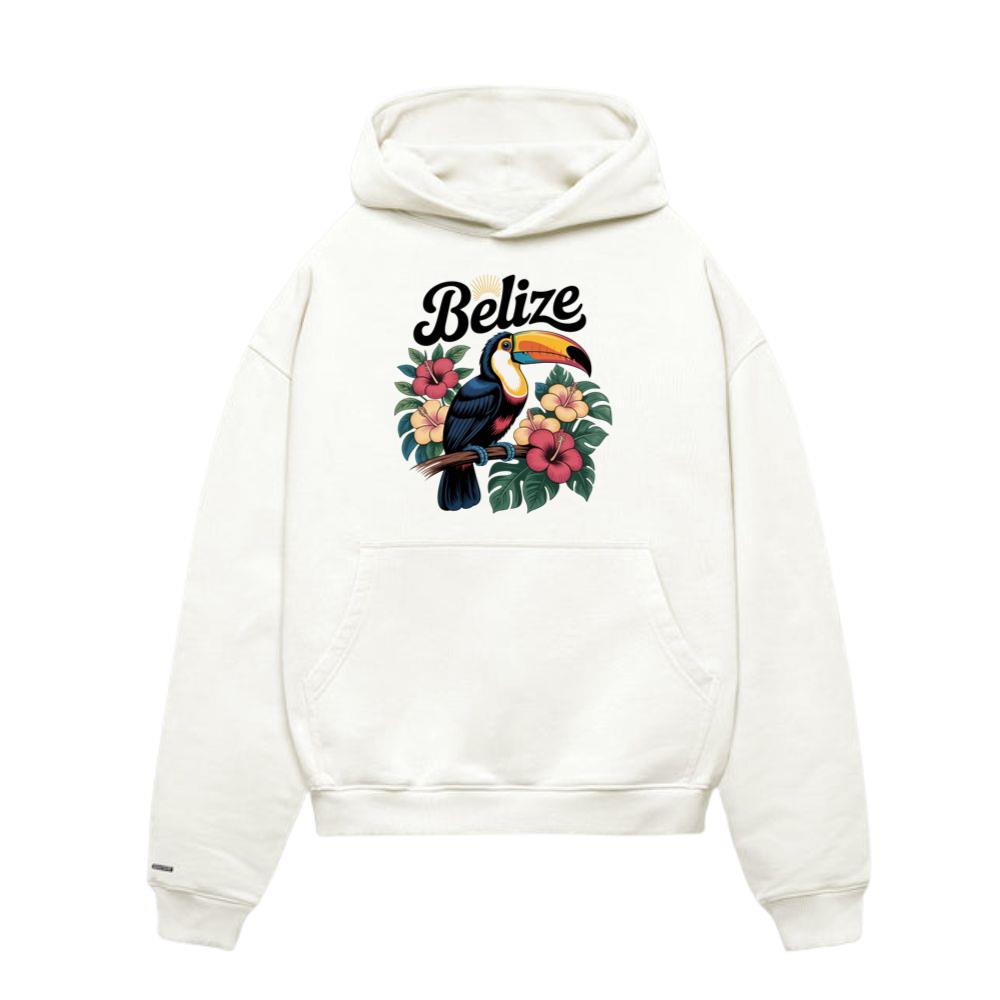 Belize Toucan With Tropical Flowers Vacation Theme Hoodies