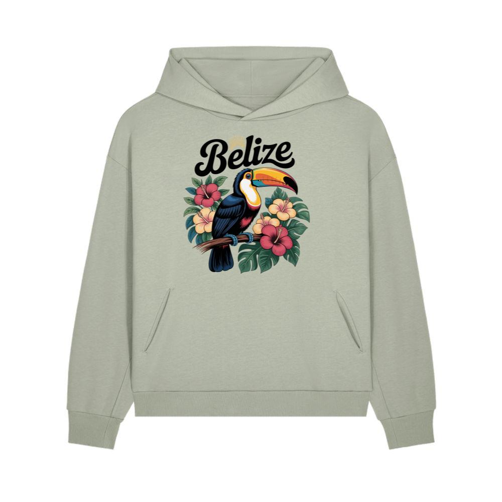 Belize Toucan With Tropical Flowers Vacation Theme Hoodies
